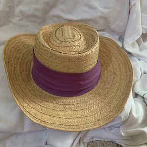 Duckster Straw Hat w/ Purple Band